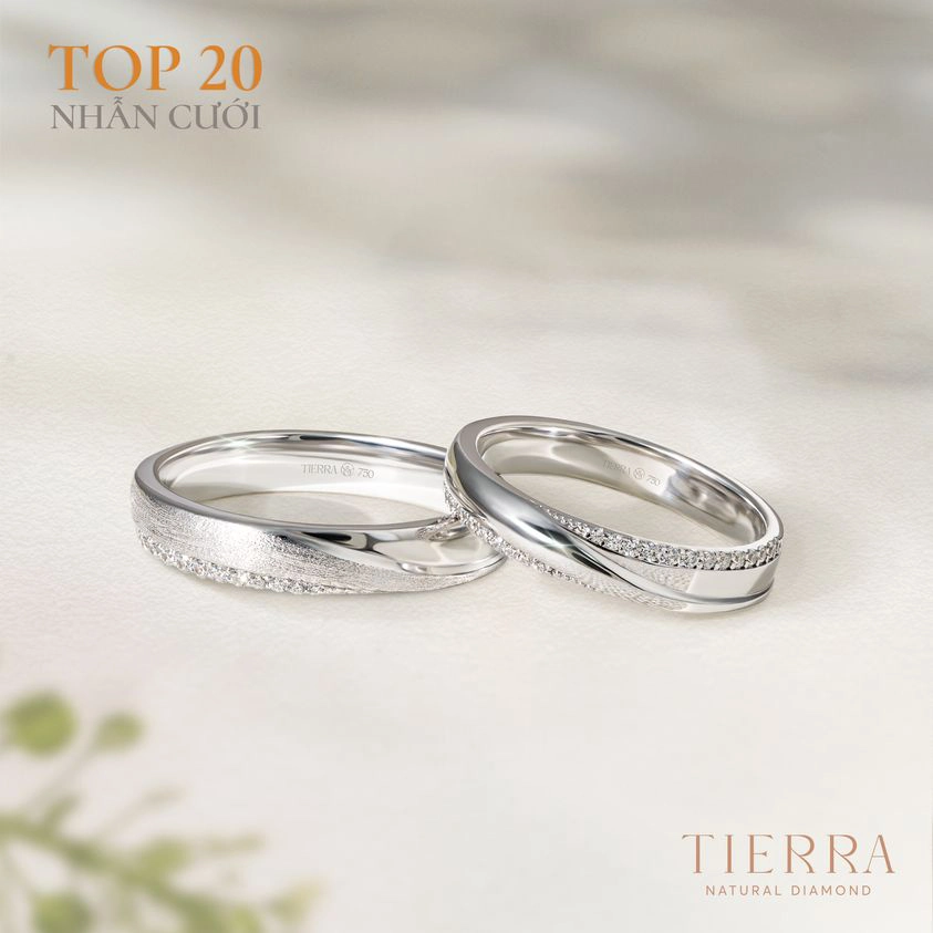 Cặp nhẫn cưới truyền thống NCC1027 cổ điển nhưng cũng không kém phần thời thượng